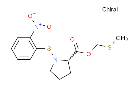 CAS No. 89671-48-7, (S)-Methylthiomethyl 1-(2-nitrophenylthio)pyrrolidine-2-carboxylate