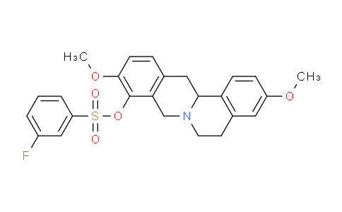 CAS No. 1233353-87-1, 3,10-dimethoxy-5,6,7,8,13,13a-hexahydroisoquinolino[2,1-b]isoquinolin-9-yl 3-fluorobenzenesulfonate
