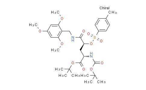 CAS No. 1262523-66-9, (2S,4S)-tert-butyl 2-(tert-butoxycarbonylamino)-5-oxo-4-(tosyloxy)-5-(2,4,6-trimethoxybenzylamino)pentanoate