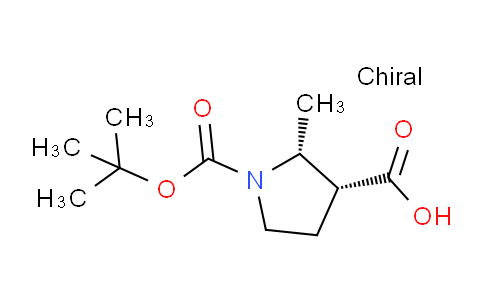 CAS No. 1441167-21-0, (2R,3R)-1-(tert-butoxycarbonyl)-2-methylpyrrolidine-3-carboxylic acid