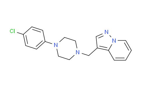 CAS No. 221470-50-4, 3-((4-(4-Chlorophenyl)piperazin-1-yl)methyl)pyrazolo[1,5-a]pyridine