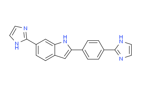 CAS No. 96027-25-7, 6-(1H-imidazol-2-yl)-2-[4-(1H-imidazol-2-yl)phenyl]-1H-indole