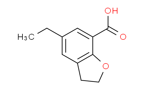 CAS No. 108551-59-3, 5-Ethyl-2,3-dihydro-1-benzofuran-7-carboxylic acid