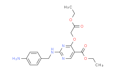 CAS No. 1782097-30-6, ethyl 2-((4-aminobenzyl)amino)-4-(2-ethoxy-2-oxoethoxy)pyrimidine-5-carboxylate