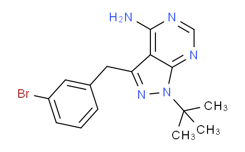 CAS No. 956025-99-3, 4-Amino-1-tert-butyl-3-(3-bromobenzyl)pyrazolo[3,4-d]pyrimidine
