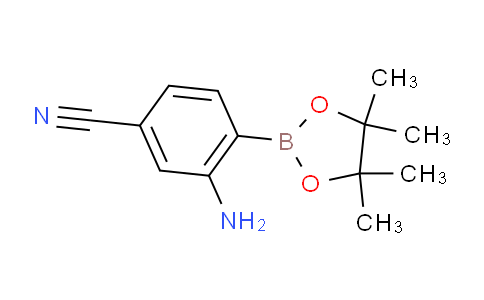 CAS No. 1384855-68-8, 3-Amino-4-(4,4,5,5-tetramethyl-1,3,2-dioxaborolan-2-yl)benzonitrile
