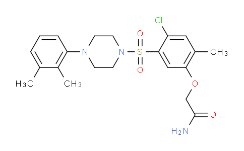CAS No. 701217-30-3, 2-(4-chloro-5-{[4-(2,3-dimethylphenyl)-1-piperazinyl]sulfonyl}-2-methylphenoxy)acetamide