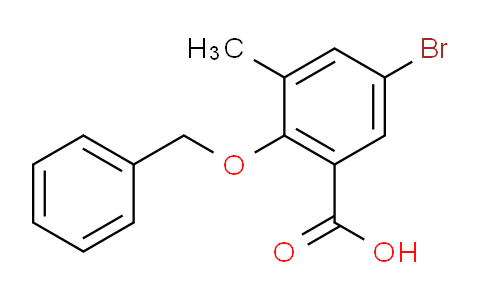 CAS No. 1566442-39-4, 2-(benzyloxy)-5-bromo-3-methylbenzoic acid
