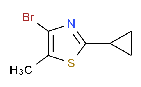 CAS No. 1799318-23-2, 4-Bromo-2-cyclopropyl-5-methylthiazole