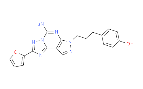 CAS No. 188112-92-7, 4-(3-(5-Amino-2-(furan-2-yl)-7H-pyrazolo[4,3-e][1,2,4]triazolo[1,5-c]pyrimidin-7-yl)propyl)phenol