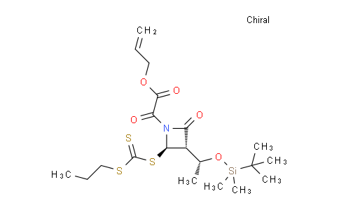 CAS No. 1392406-54-0, allyl2-((3S,4R)-3-((R)-1-((tert-butyldimethylsilyl)oxy)ethyl)-2-oxo-4-(((propylthio)carbonothioyl)thio)azetidin-1-yl)-2-oxoacetate
