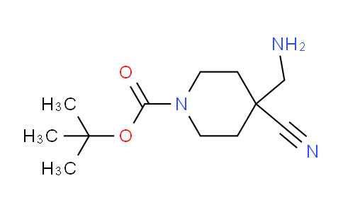 CAS No. 1207178-51-5, tert-Butyl 4-(aminomethyl)-4-cyanopiperidine-1-carboxylate