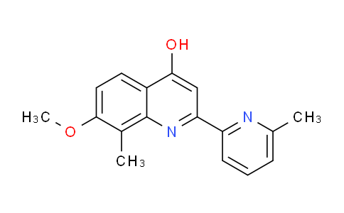 CAS No. 923604-92-6, 7-Methoxy-8-methyl-2-(6-methylpyridin-2-yl)quinolin-4-ol