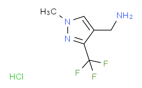 CAS No. 1185292-67-4, (1-Methyl-3-(trifluoromethyl)-1H-pyrazol-4-yl)methanamine hydrochloride