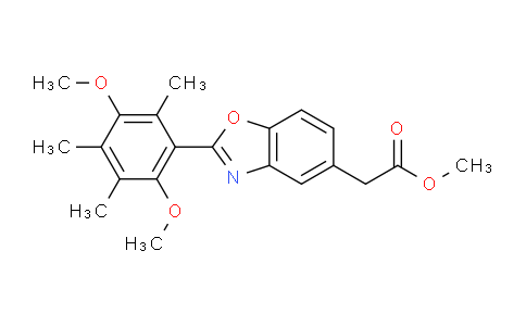 CAS No. 89048-22-6, Methyl 2-(2-(2,5-dimethoxy-3,4,6-trimethylphenyl)benzo[d]oxazol-5-yl)acetate