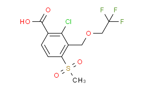 CAS No. 120100-77-8, 2-chloro-4-methanesulfonyl-3-[(2,2,2-trifluoroethoxy)methyl]benzoic acid