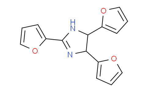 CAS No. 550-23-2, 2,4,5-tri(furan-2-yl)-4,5-dihydro-1H-imidazole