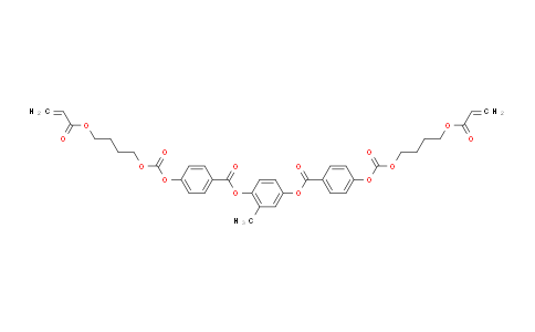 CAS No. 187585-64-4, 2-Methyl-1,4-phenylene bis(4-(((4-(acryloyloxy)butoxy)carbonyl)oxy)benzoate)