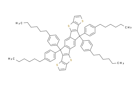 CAS No. 1420071-64-2, 6,6,12,12-Tetrakis(4-hexylphenyl)-6,12-dihydro-dithieno[2,3-d:2',3'-d']-s-indaceno[1,2-b:5,6-b']dithiophene