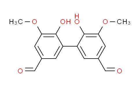 CAS No. 2092-49-1, 6,6'-dihydroxy-5,5'-dimethoxybiphenyl-3,3'-dicarbaldehyde