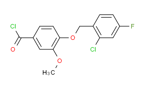 CAS No. 1160250-56-5, 4-((2-Chloro-4-fluorobenzyl)oxy)-3-methoxybenzoyl chloride