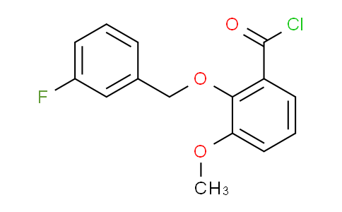 CAS No. 1160250-80-5, 2-((3-Fluorobenzyl)oxy)-3-methoxybenzoyl chloride