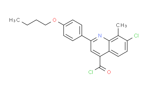 CAS No. 1160255-88-8, 2-(4-Butoxyphenyl)-7-chloro-8-methylquinoline-4-carbonyl chloride