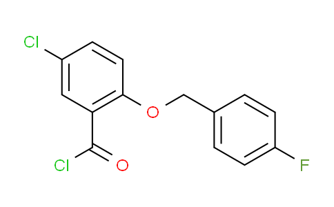 CAS No. 1160260-10-5, 5-Chloro-2-((4-fluorobenzyl)oxy)benzoyl chloride