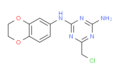 CAS No. 1379811-53-6, 6-(Chloromethyl)-N2-(2,3-dihydrobenzo[b][1,4]dioxin-6-yl)-1,3,5-triazine-2,4-diamine