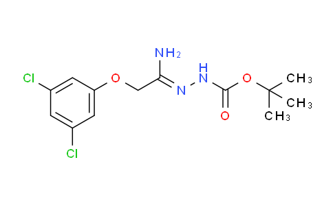 CAS No. 1053656-08-8, tert-Butyl 2-(1-amino-2-(3,5-dichlorophenoxy)ethylidene)hydrazinecarboxylate