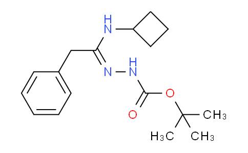 CAS No. 1053657-71-8, tert-Butyl 2-(1-(cyclobutylamino)-2-phenylethylidene)hydrazinecarboxylate