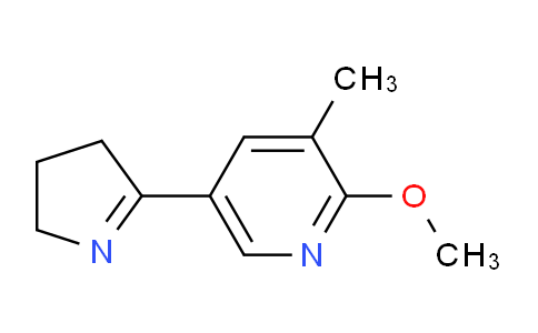 CAS No. 1352530-41-6, 5-(3,4-Dihydro-2H-pyrrol-5-yl)-2-methoxy-3-methylpyridine