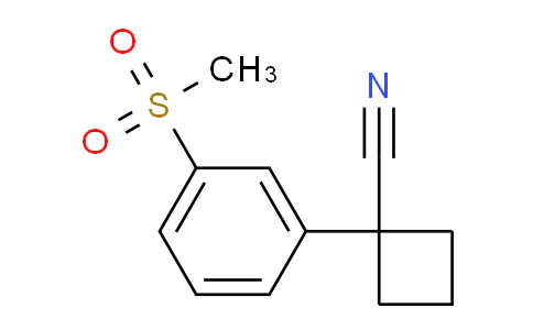 CAS No. 1314658-24-6, 1-[3-(Methylsulfonyl)phenyl]cyclobutanecarbonitrile