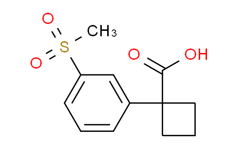 CAS No. 1314704-54-5, 1-[3-(Methylsulfonyl)phenyl]cyclobutanecarboxylic Acid