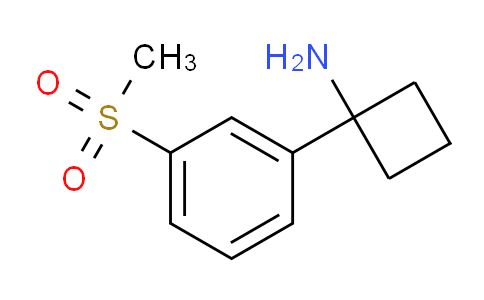 CAS No. 1314745-81-7, 1-[3-(Methylsulfonyl)phenyl]cyclobutylamine