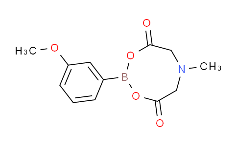 CAS No. 1104636-71-6, 2-(3-Methoxyphenyl)-6-methyl-1,3,6,2-dioxazaborocane-4,8-dione