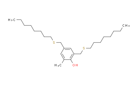 CAS No. 110553-27-0, 4,6-Bis(octylthiomethyl)-o-cresol