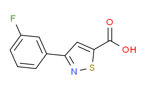 CAS No. 1338689-93-2, 3-(3-Fluorophenyl)isothiazole-5-carboxylic acid