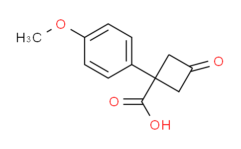 CAS No. 1340349-50-9, 1-(4-Methoxyphenyl)-3-oxocyclobutanecarboxylic Acid