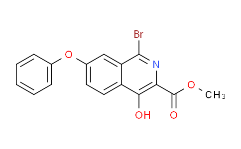 CAS No. 1455091-21-0, Methyl 1-bromo-4-hydroxy-7-phenoxyisoquinoline-3-carboxylate