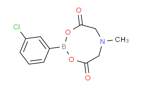 CAS No. 1604722-17-9, 2-(3-Chlorophenyl)-6-methyl-1,3,6,2-dioxazaborocane-4,8-dione