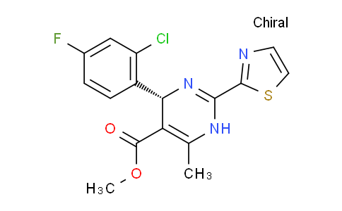 CAS No. 1579251-94-7, Methyl (R)-4-(2-Chloro-4-fluorophenyl)-6-methyl-2-(2-thiazolyl)-1,4-dihydropyrimidine-5-carboxylate