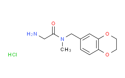 CAS No. 1580432-67-2, 2-Amino-N-((2,3-dihydrobenzo[b][1,4]dioxin-6-yl)methyl)-N-methylacetamide hydrochloride