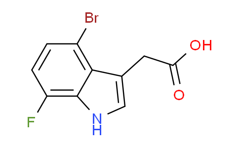 CAS No. 1227598-12-0, 4-Bromo-7-fluoroindole-3-acetic Acid