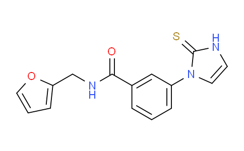 CAS No. 1223880-14-5, N-(Furan-2-ylmethyl)-3-(2-thioxo-2,3-dihydro-1H-imidazol-1-yl)benzamide