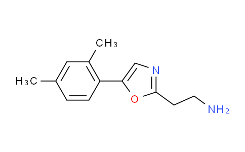 CAS No. 1226421-07-3, 2-(5-(2,4-Dimethylphenyl)oxazol-2-yl)ethanamine