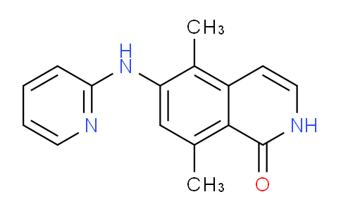 CAS No. 1049319-14-3, 5,8-Dimethyl-6-(pyridin-2-ylamino)isoquinolin-1(2H)-one