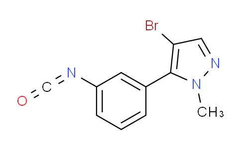 CAS No. 1206969-04-1, 4-Bromo-5-(3-isocyanatophenyl)-1-methyl-1H-pyrazole