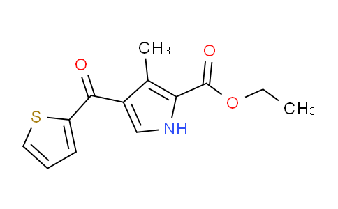 CAS No. 1263208-95-2, Ethyl 3-methyl-4-(thiophene-2-carbonyl)-1H-pyrrole-2-carboxylate
