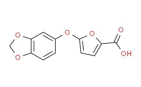 CAS No. 1263212-96-9, 5-(Benzo[d][1,3]dioxol-5-yloxy)furan-2-carboxylic acid